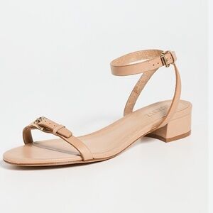 Schutz Aurora block heel sandals size 8 tan leather